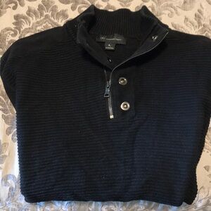 INC | Men’s Black Quarter Zip Sweater, Size L